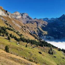 Die Rugghubelhütte rückt in weite Ferne ...