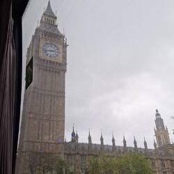 Big ben from the bus window