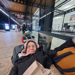 Outside because the Memmingen airport closes from 12pm to 3am