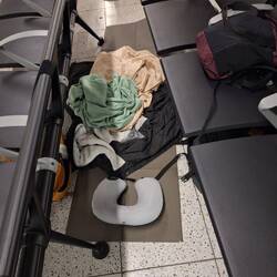 Second successful trial for a sleeping arrangement this time with 5-6 hours of quiet times.