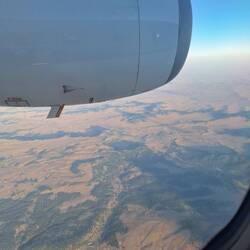 The view from the plain over the plains in the flight Denver to Pueblo