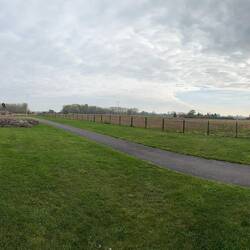 Looking towards the German lines at Fromelles, it is very flat but the ground is slightly higher