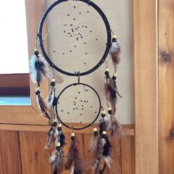 Dieser Traumfänger begleitet uns nun als Symbol unserer Zeit bei Günter.