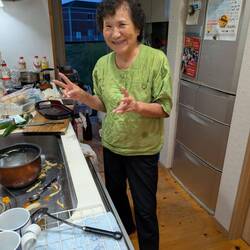 Misono preparing breakfast