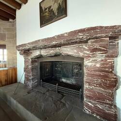 The red marble in the fireplace at Eagles Nest was given to Hitler by Mussolini