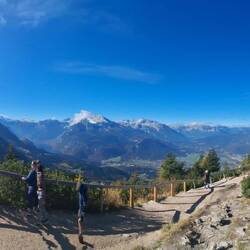 Panaromic view with Eagles Nest building in the background