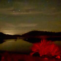 Bonne nuit de notre spot pour la nuit au bord d'un barrage 😍
