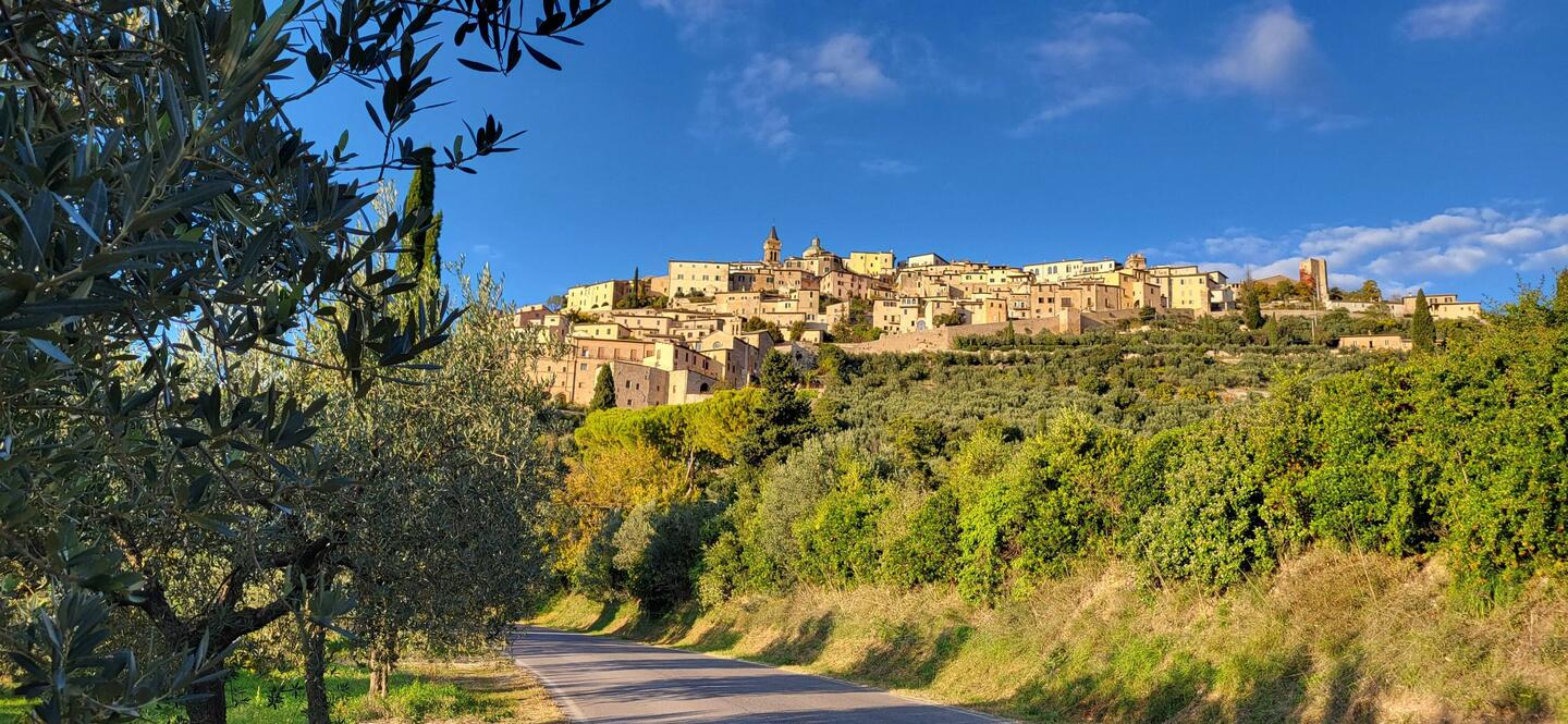 Aud dieser Straße gehts hoch nach Trevi.
