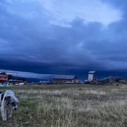 Bivouac behind this little village. There will be dogs...