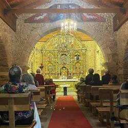Sunday mass in rural Spain.
