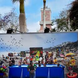 Direkt bei uns um die Ecke, Plaza de Armas mit Fotoausstellung