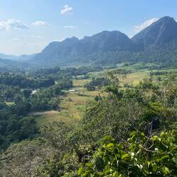 Top of hill looking back to where we came from
