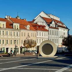 Auffällige Attraktion auf dem Rathausplatz (heute leider nicht in Betrieb)