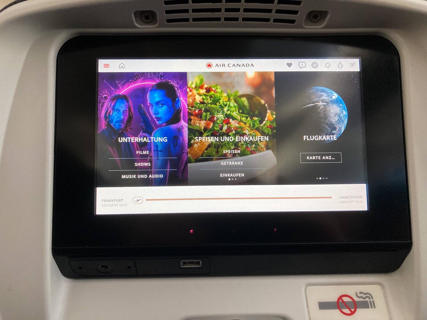 Unterhaltung an Bord – Filme, Serien und Musik auf dem Weg nach Kanada.