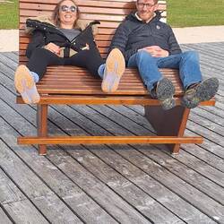 Carla and Lukas chilling. I think we need these chairs in SA