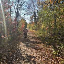 Jill riding ahead of me