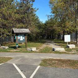 Trailhead for the all access trail at Essex Woods.