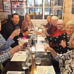 Cheers - we finally arrived in Paris!