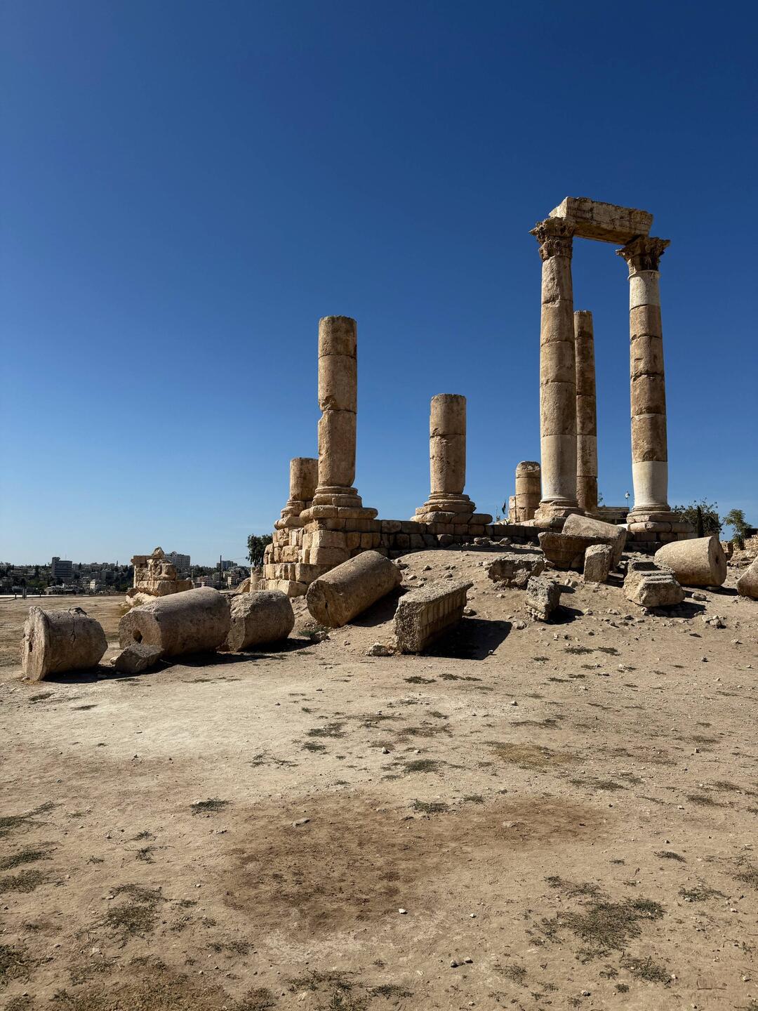 The Roman columns at Amman citadel