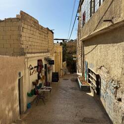 Walking down from the citadel to the theater through town