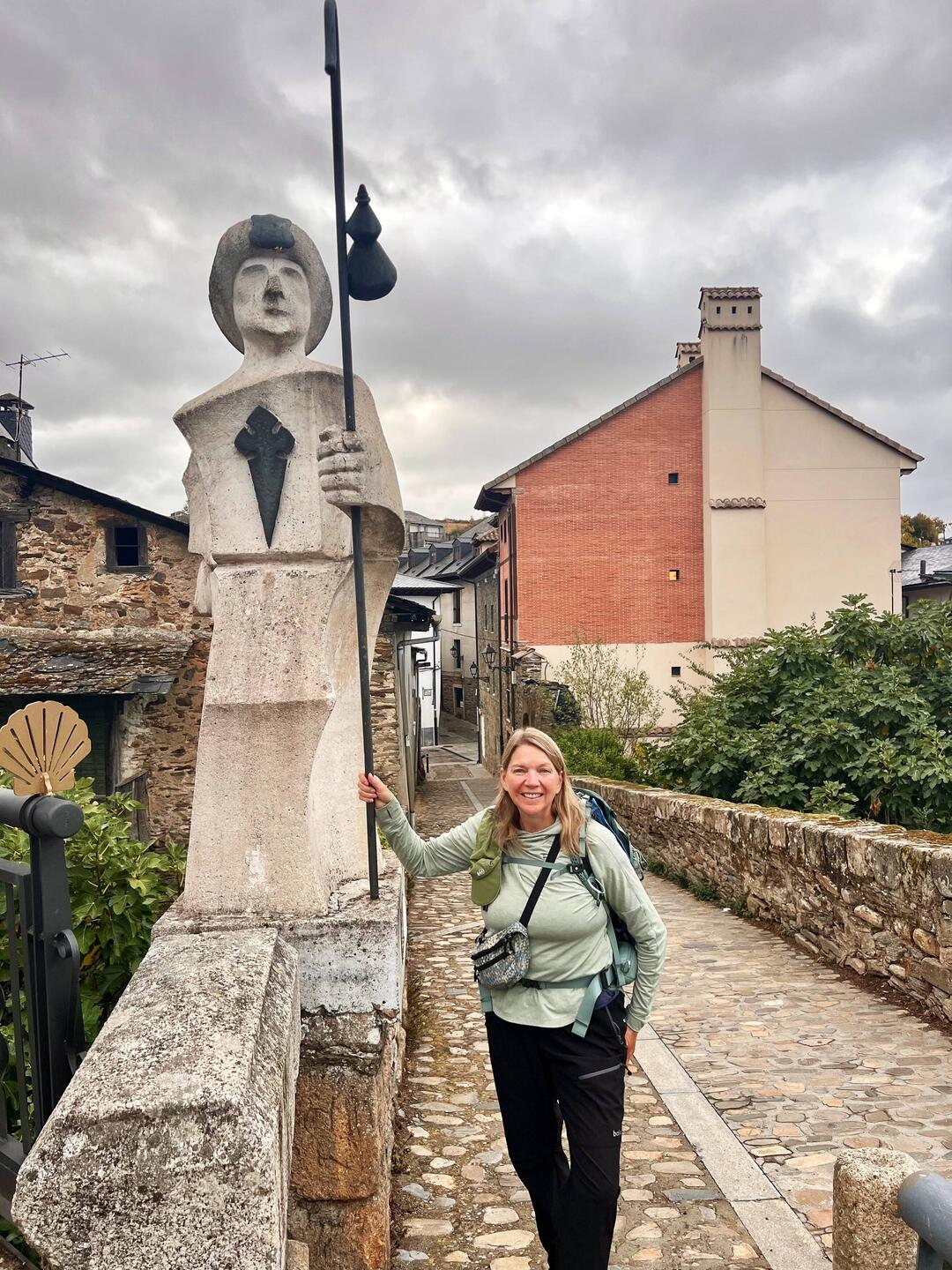 Crossing one of the bridges in Villafranca.