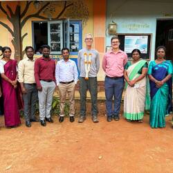 Volunteer Gannon and faculty