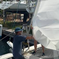 mit Hilfe von Iris & Peter fädeln wir es ein