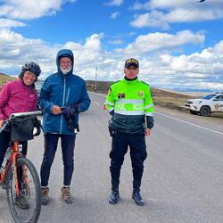 Photos at the police checkpoint