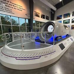 Virgin Hyperloop experimental vehicle. Preston has declined to travel in it.