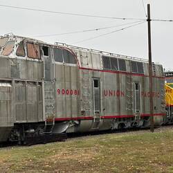 Union Pacific No. 900081 Rotary Snowplow trailed by a DDA40X double-engined locomotive