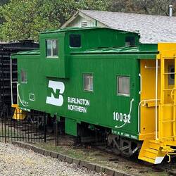 Caboose and boxcar