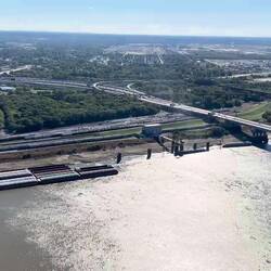 A video pan looking towards the east