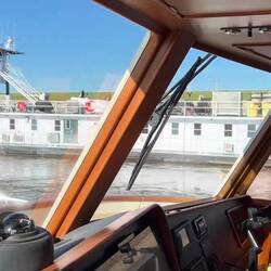 Video of passing the coal tow in the canal. "Perfect Seas" is behind us.