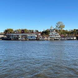 This lineup of equipment is the US Army Corps of Engineers dredge activity