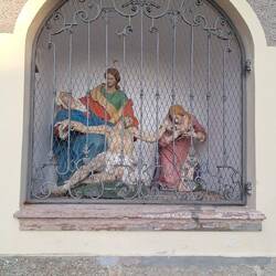 All along the route they have these stations of the cross portrayed