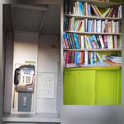 On the way we spotted these. One tickey box in use and one "free" library