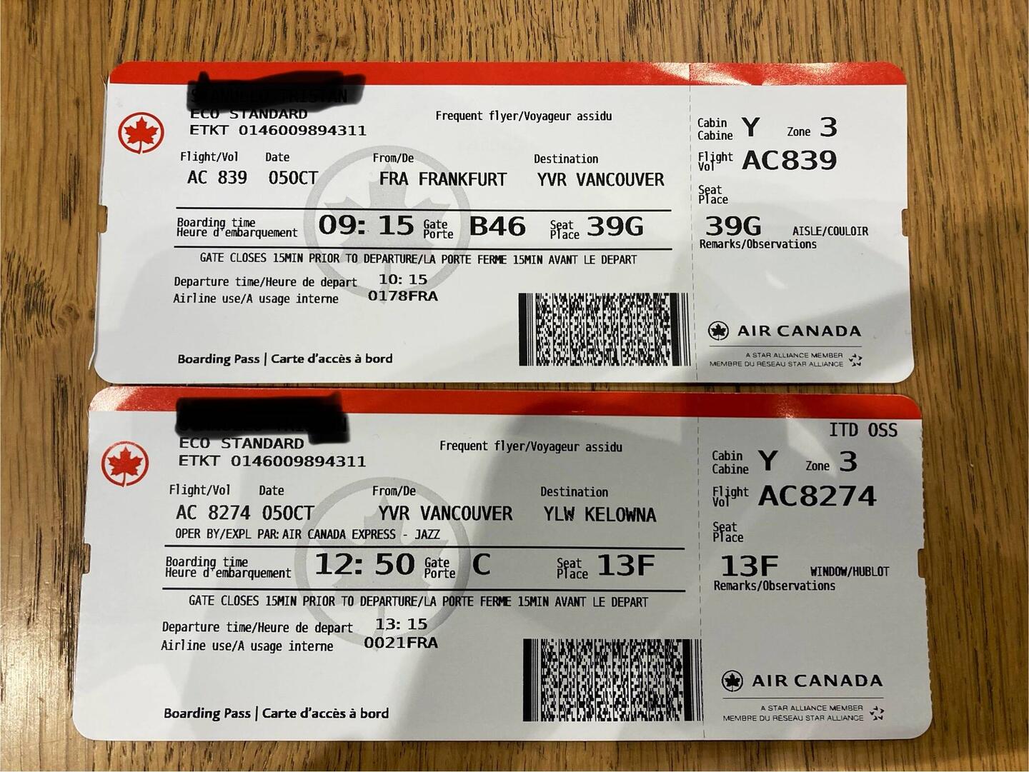 Zwei Tickets, ein Ziel – Kanada wartet auf uns.