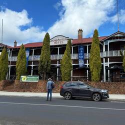 Post bush walk beer at the Pemberton Hotel