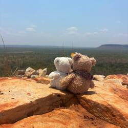Claubär und Berika genießen die Landschaft