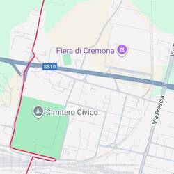 vom Parkplatz in Cremona zur Wohnung