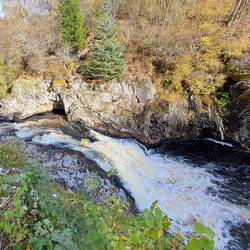 Falls of Shin. Saw lots leaping salmon but didn't manage to capture on camera