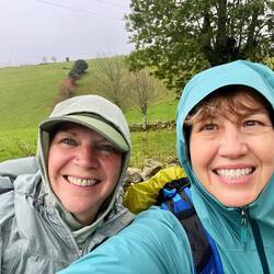 Wet and windy at the start of our walk today!