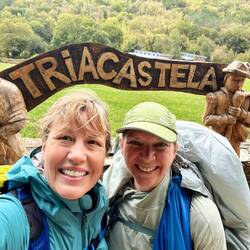 Made through the wind and rain to Triacastela, 20 km today.