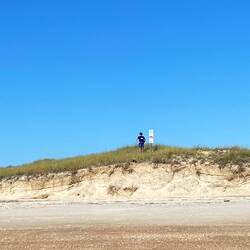 Ziemlich Ebbe - Guido musste ganz schön weit "rein gehen"