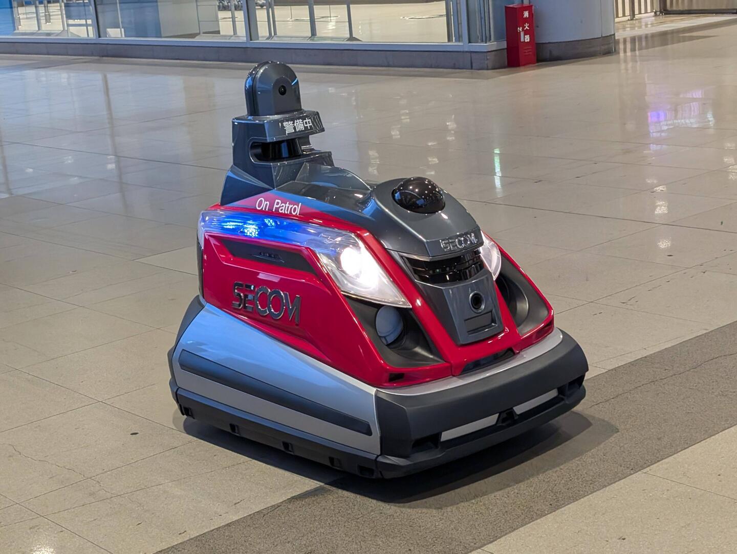 Secom, cute security robot at Kanzai airport