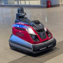 Secom, cute security robot at Kanzai airport