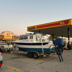 Stop for the night. Loves Service Center in Newton, IA