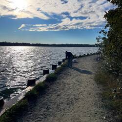 Fishing along the path