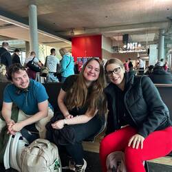 Unexpected" yet expected encounters at the airport.