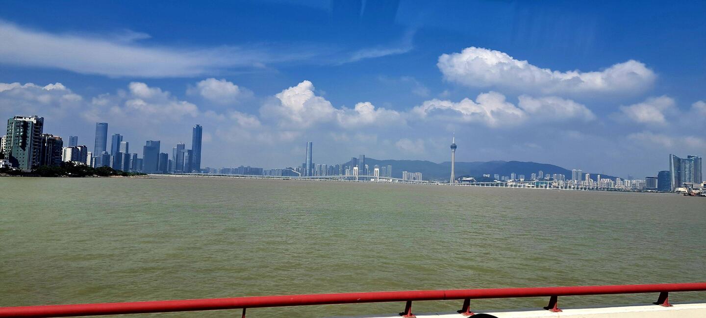 View of Macau from the ferry.